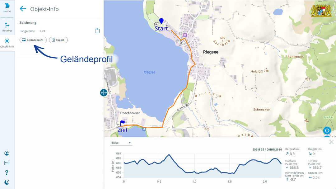 BayernAtlas Hilfe Zeichnen